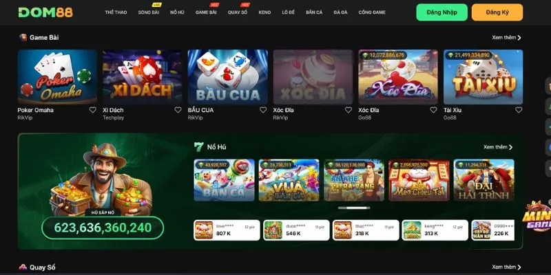 DOM88 - Nhà Cái Uy Tín, Đăng Ký Nhanh, Giao Dịch An Toàn 4 Khám phá các sảnh game đỉnh cao